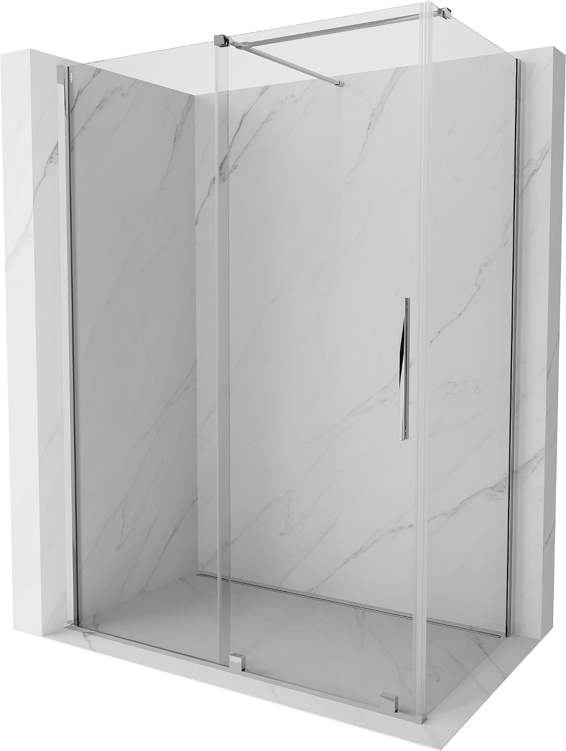 Mexen Velar kabina prysznicowa rozsuwana 140 x 85 cm, transparent, chrom - 871-140-085-01-01